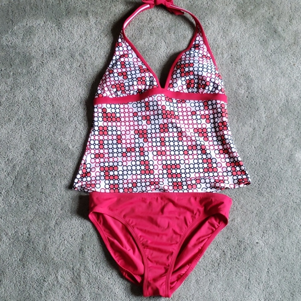 EUC Nike Sz 12 red tankini